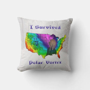 Ich überlebte Polar Vortex Kissen