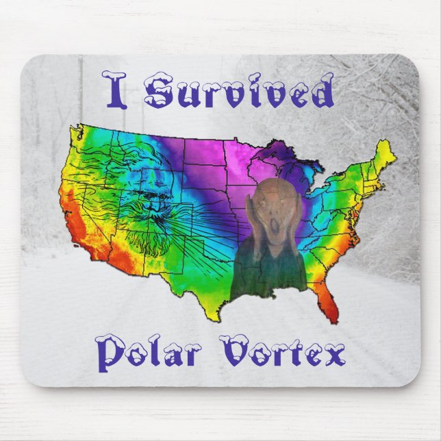 Ich überlebte Polar Vortex Mousepad (Vorne)