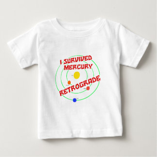 Ich überlebte rückläufiges Rot Mercurys Baby T-shirt