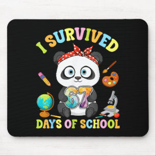 Ich überlebte sechs sieben Schultage Süßer Panda S Mousepad