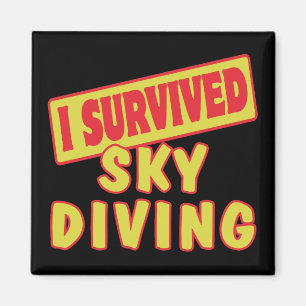 ICH ÜBERLEBTE SKYDIVING MAGNET