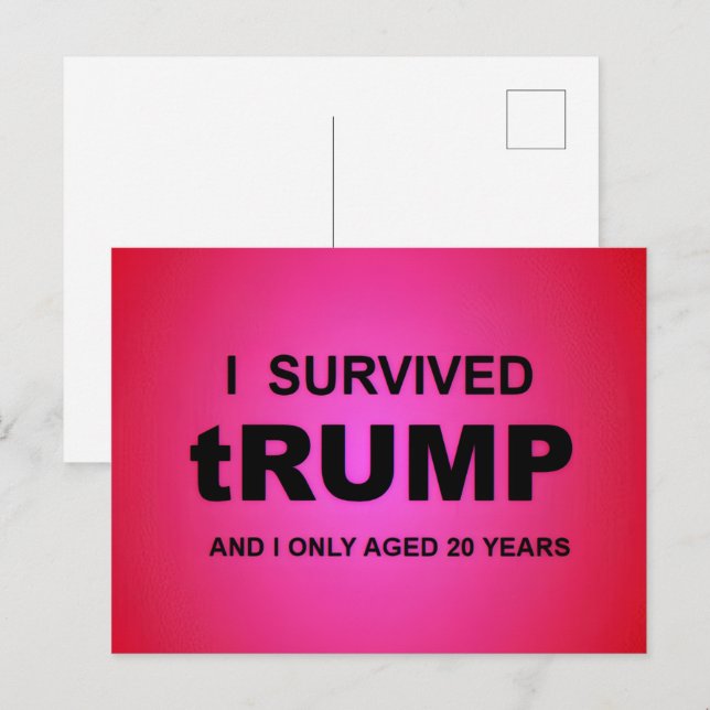 Ich überlebte tRUMP Postkarte (Vorne/Hinten)