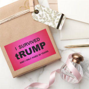 Ich überlebte tRUMP Rechteckiger Aufkleber