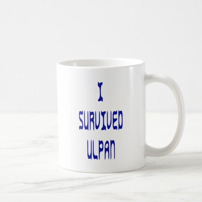Ich überlebte Ulpan Kaffeetasse (Rechts)