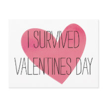 Ich überlebte Valentinstag Postkarte