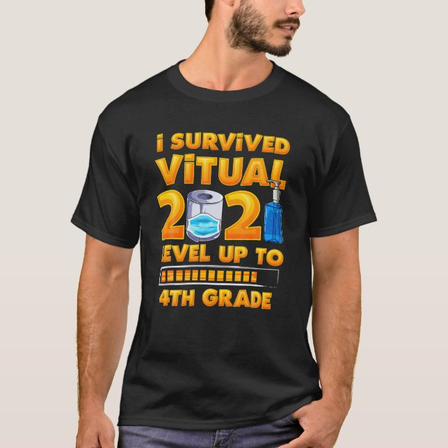 Ich überlebte virtuelles 3D-Level 2020-2021 Level  T-Shirt (Vorderseite)