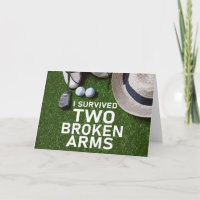 Ich überlebte von zwei gebrochenen Arm für golfer
