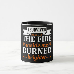 Ich überlebte, weil das Feuer in mir war Tasse