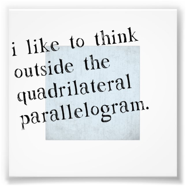 Ich überlege gerne draußen fotodruck (Vorne)