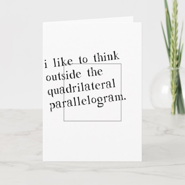 Ich überlege gerne draußen karte (Vorderseite)