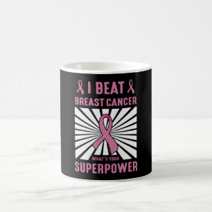 Ich überlegene Brustkrebserkrankung Supermachtspas Kaffeetasse