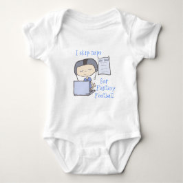 Ich überspringe Nickerchen für Fantasiefußballblau Baby Strampler