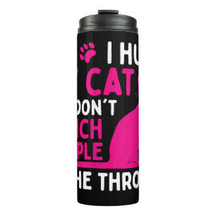 Ich Umarme Meine Katze, Damit Ich Leute Nicht Schl Thermosbecher