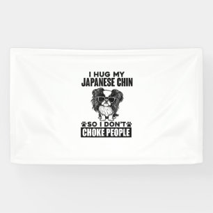 Ich umarmte mein japanisches Kinn, damit ich nicht Banner