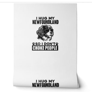 Ich umarmte mein Neufundland, sodass ich Leute nic Tapete