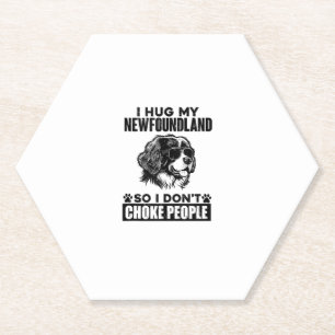 Ich umarmte mein Neufundland, sodass ich Leute nic Untersetzer