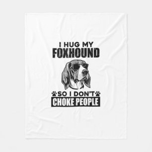 Ich umarmte meinen Foxhound, damit ich nicht Leute Fleecedecke