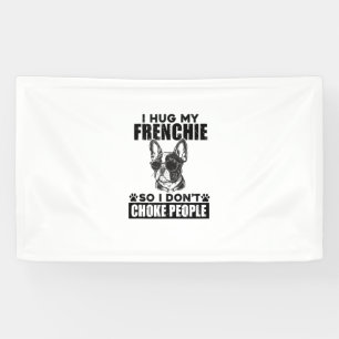 Ich umarmte meinen französischen Bulldoggen, damit Banner