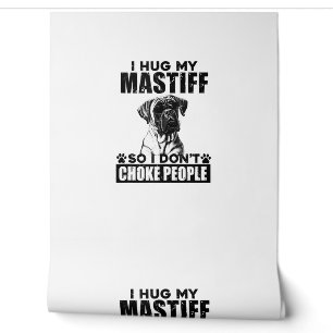 Ich umarmte meinen Mastiff, damit ich nicht Leute  Tapete