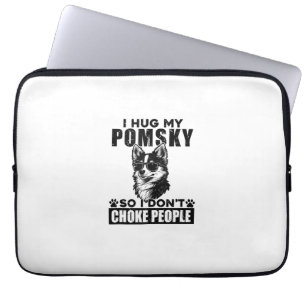 Ich umarmte meinen Pomsky, sodass ich nicht Leute Laptopschutzhülle