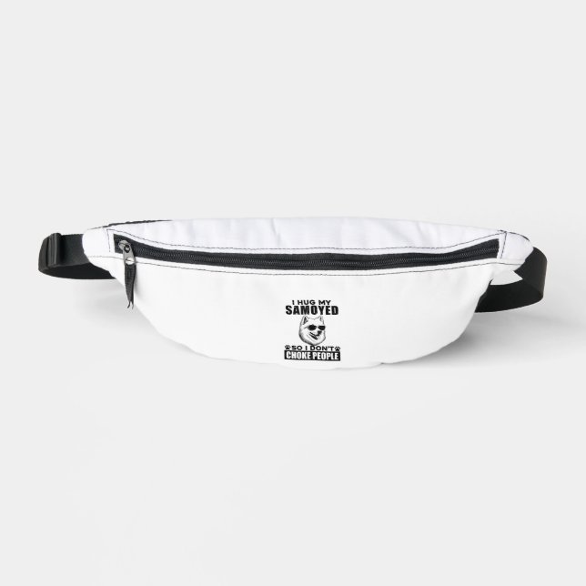 Ich umarmte meinen Samoyed, sodass ich nicht Leute Bauchtasche (Vorderseite)