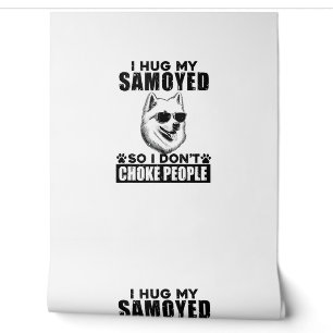 Ich umarmte meinen Samoyed, sodass ich nicht Leute Tapete
