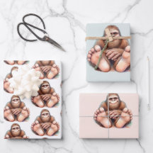 Ich und mein Bigfoot-Geschenkpapier