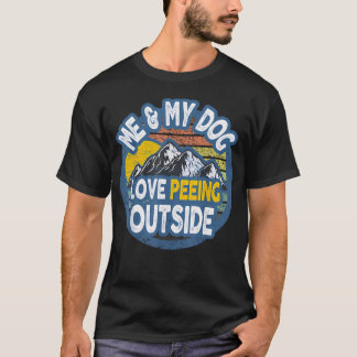 Ich und mein Hund - Ich liebe es, draußen zu pinke T-Shirt