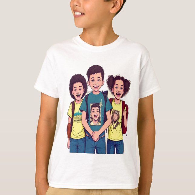 Ich und meine Freunde in der Schule T-Shirt (Vorderseite)
