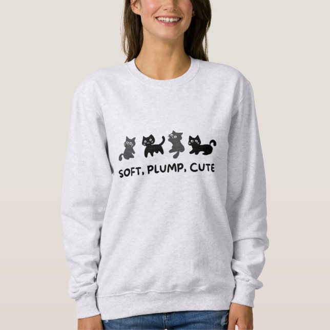 Ich und meine Katze reden über You-Cat Lover T - S Sweatshirt (Vorderseite)