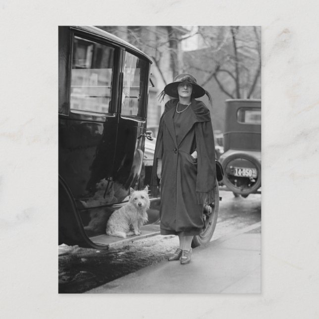 Ich und meine Westie, 1920er Postkarte (Vorderseite)
