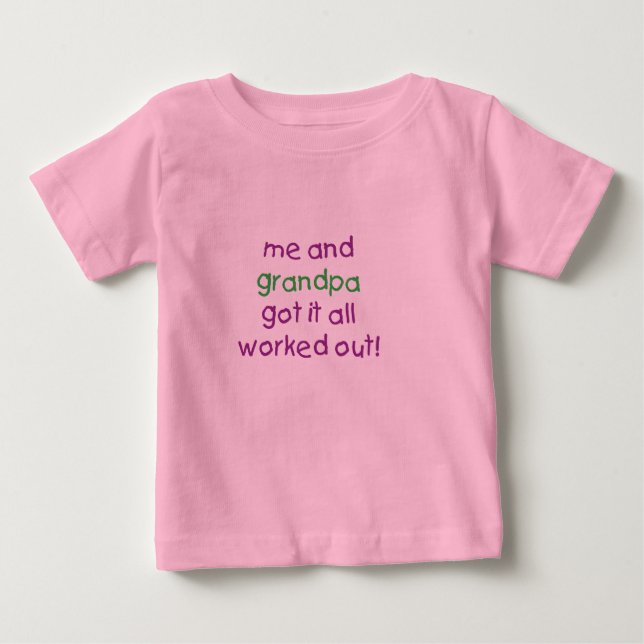 Ich und Opa Baby T-shirt (Vorderseite)