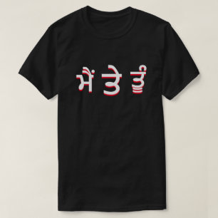 Ich und Sie in Punjabi (ਮੈਂ ਤੇ ਤੂੰ) T-Shirt