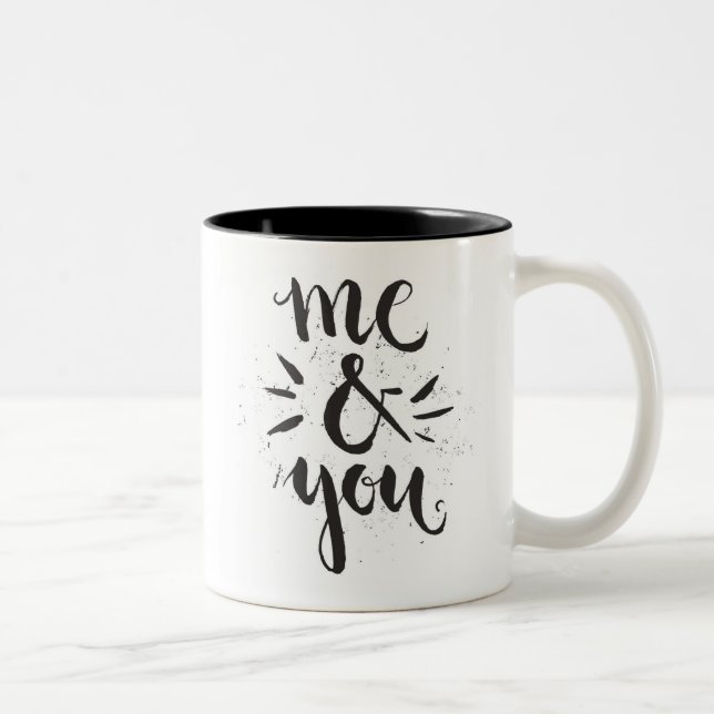 Ich und Sie Zweifarbige Tasse (Rechts)