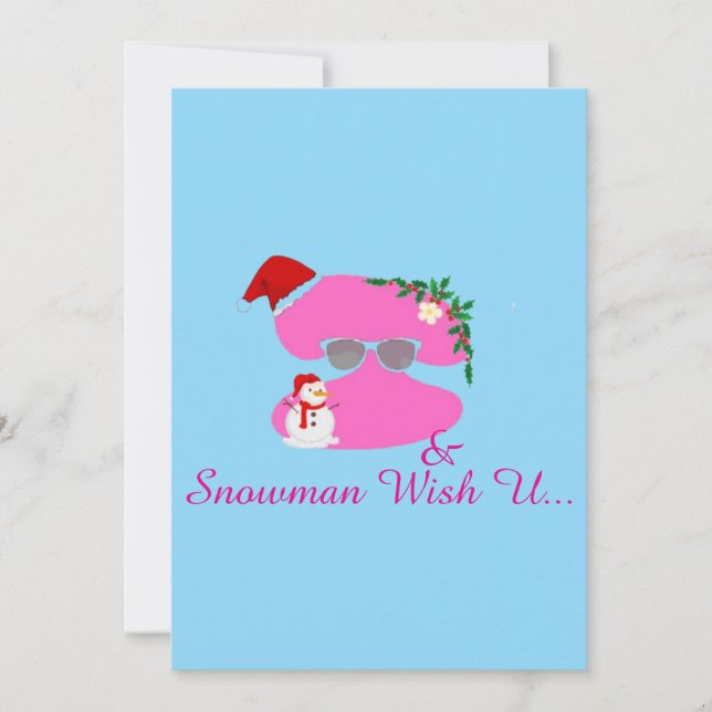 Ich und Snowman wünschen dir Feiertagskarte (Vorderseite)