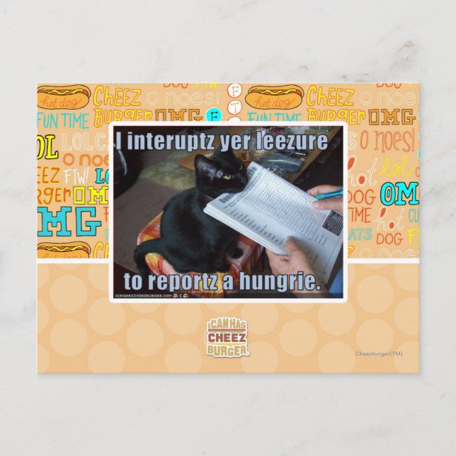 Ich unterbreche Yen Leezure Postkarte (Vorderseite)