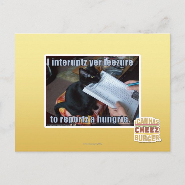 Ich unterbreche Yen Leezure Postkarte (Vorderseite)