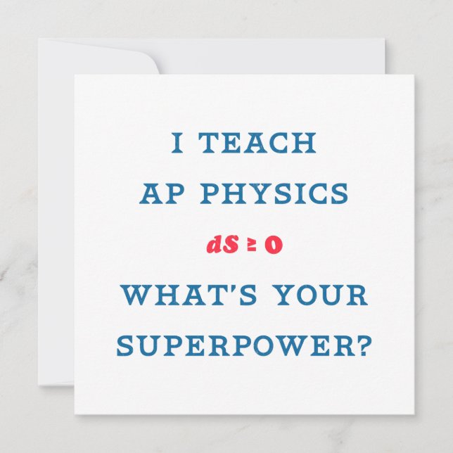 Ich unterrichte AP Physik Was ist deine Supermacht (Vorderseite)
