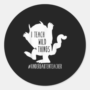 Ich unterrichte den Kindergartenlehrer Runder Aufkleber