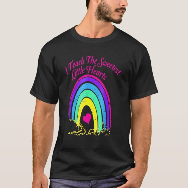 Ich unterrichte den süßesten kleinen Herz-Valentin T-Shirt (Vorderseite)