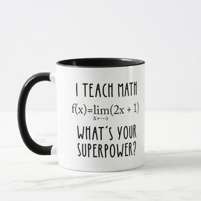 Ich unterrichte der Kaffee-Tasse des Mathe-Lehrers Tasse (Links)