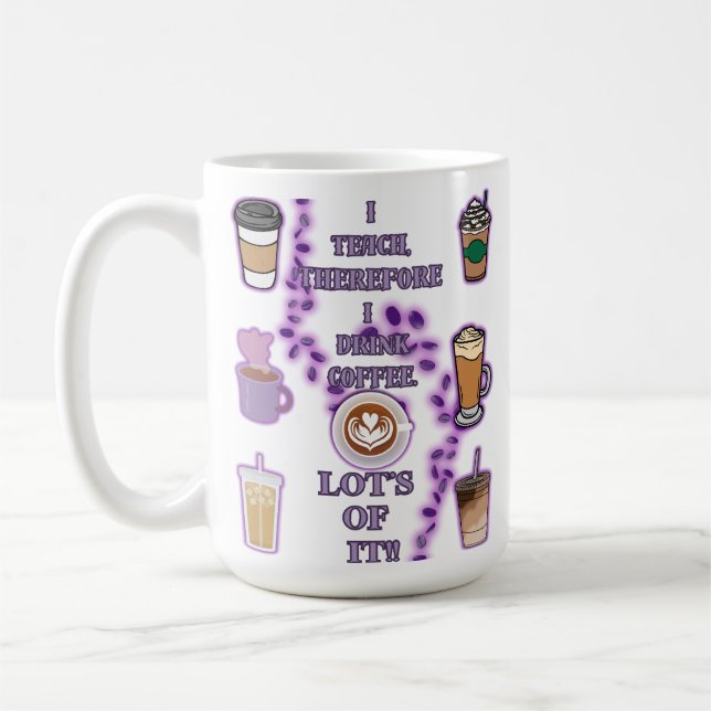 Ich unterrichte deshalb Kaffee Kaffeetasse (Links)