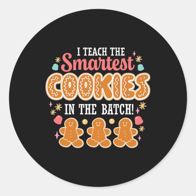 Ich unterrichte die klügsten Cookies im Stapellehr Runder Aufkleber (Vorderseite)