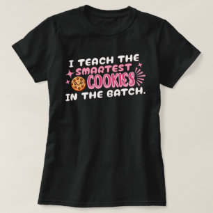 Ich unterrichte die klügsten Cookies im Stapelrosa T-Shirt