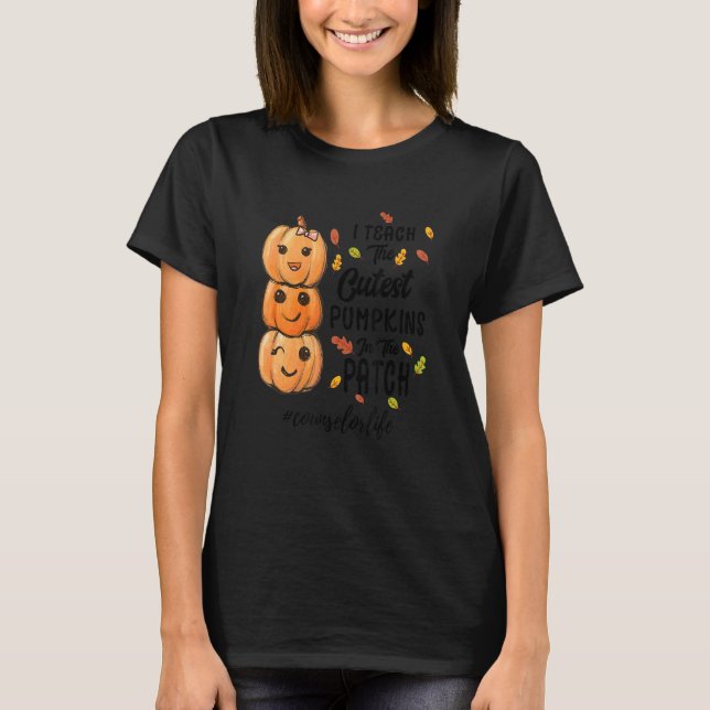Ich unterrichte die Niedlichsten Kürbis in den Pat T-Shirt (Vorderseite)