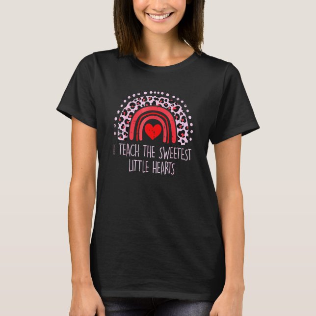 Ich unterrichte die süßeste Herz Regenbogenlehreri T-Shirt (Vorderseite)