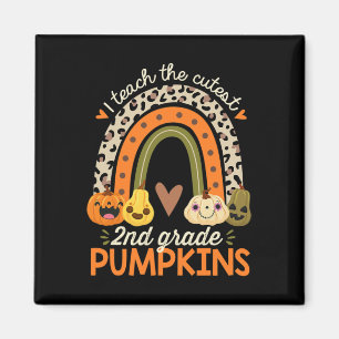 Ich unterrichte die süßesten 2. Klasse Kürbisse Ha Magnet