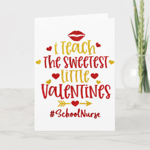 Ich unterrichte die süßesten kleinen Valentins-Sch Karte