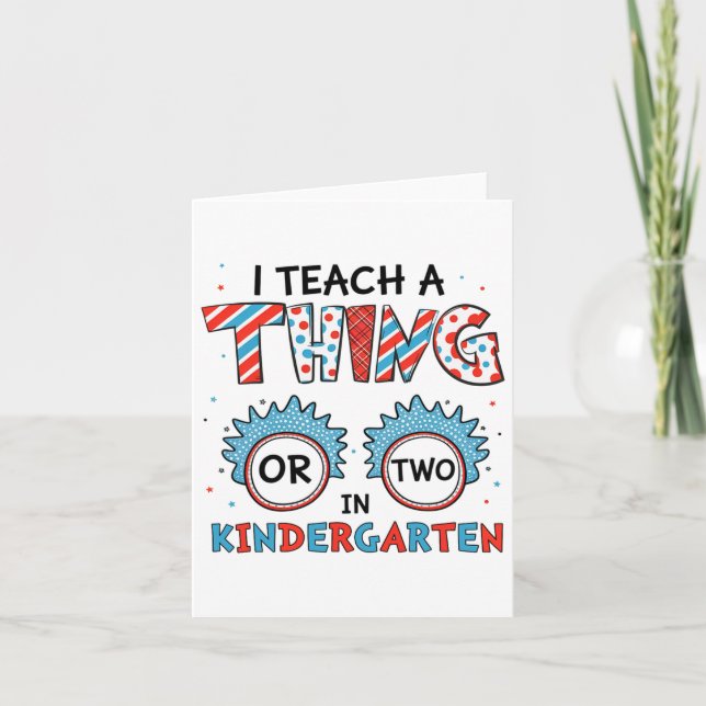 Ich unterrichte ein oder zwei Dinge im Kindergarte Karte (Vorderseite)