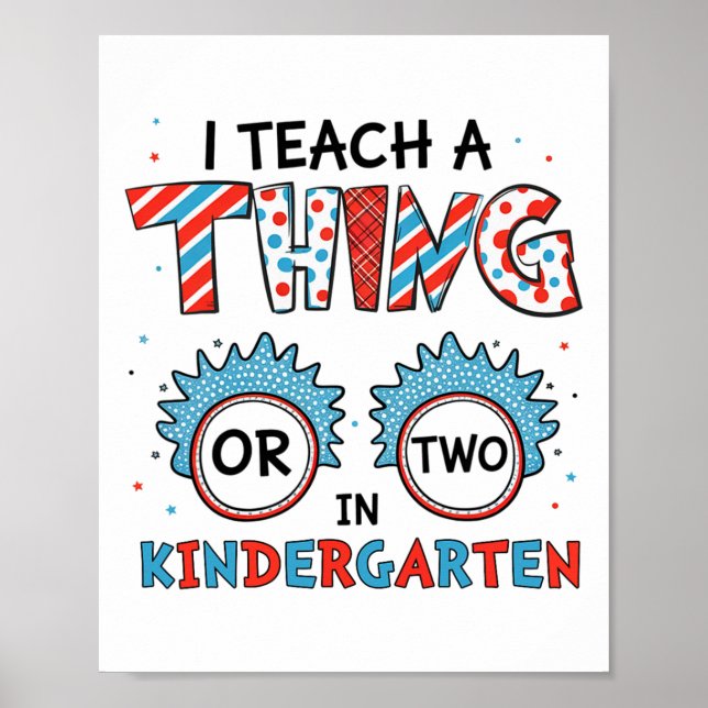 Ich unterrichte ein oder zwei Dinge im Kindergarte Poster (Vorne)